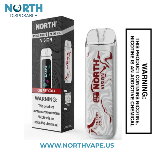 Cherry Cola North Vision Zero Nicotine 15k Disposable Vape