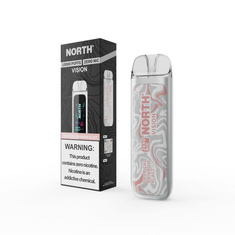 Tropical Rainbow Blast North Vision Zero Nicotine 15k Disposable Vape