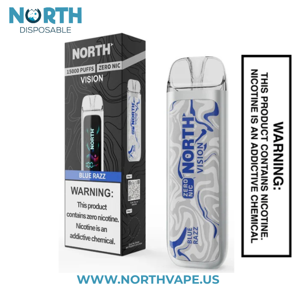 Blue Razz North Vision Zero Nicotine 15k Disposable Vape
