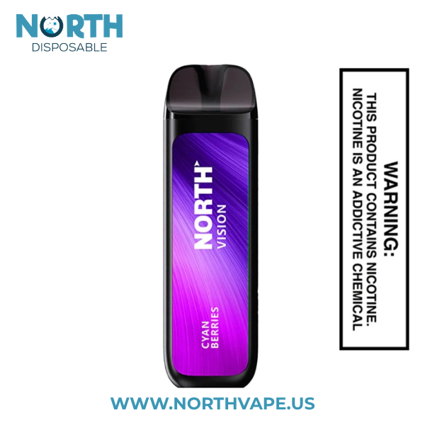 Cyan Berries North Vision 15K Puffs Disposable Vape