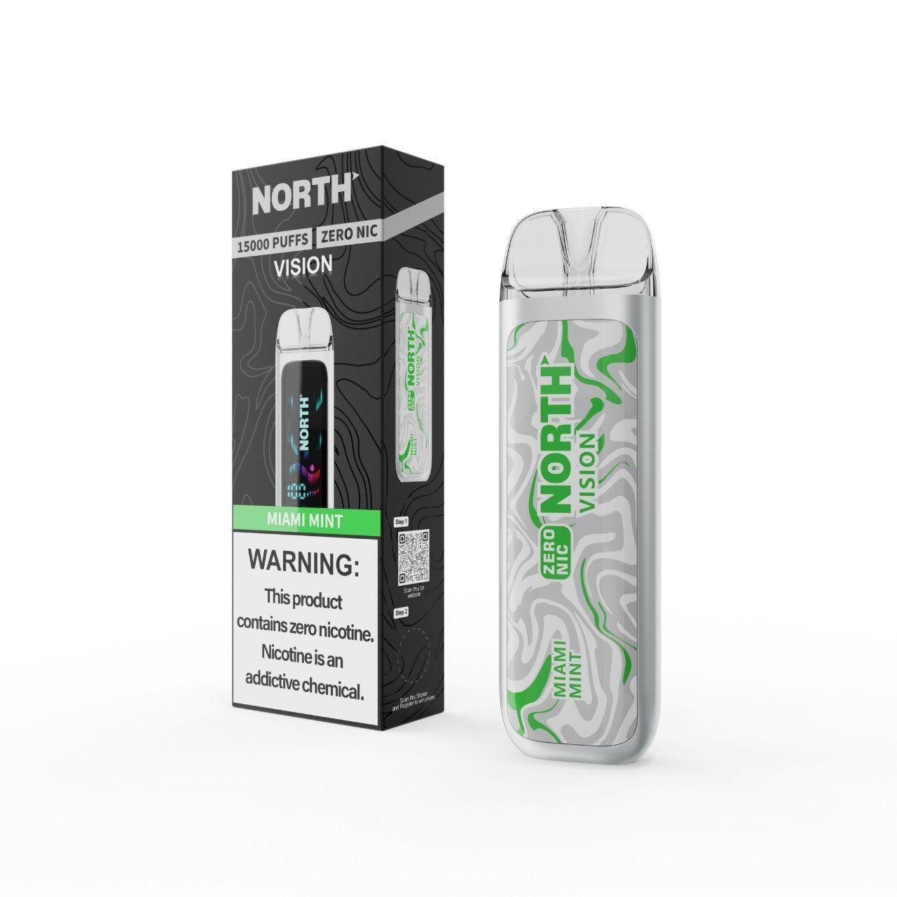 Miami Mint North Vision Zero Nicotine 15k Disposable Vape