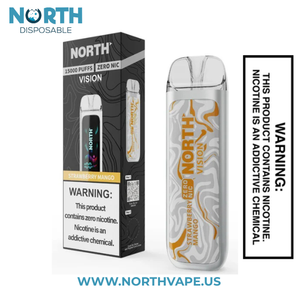 Strawberry Mango North Vision Zero Nicotine 15k Disposable Vape