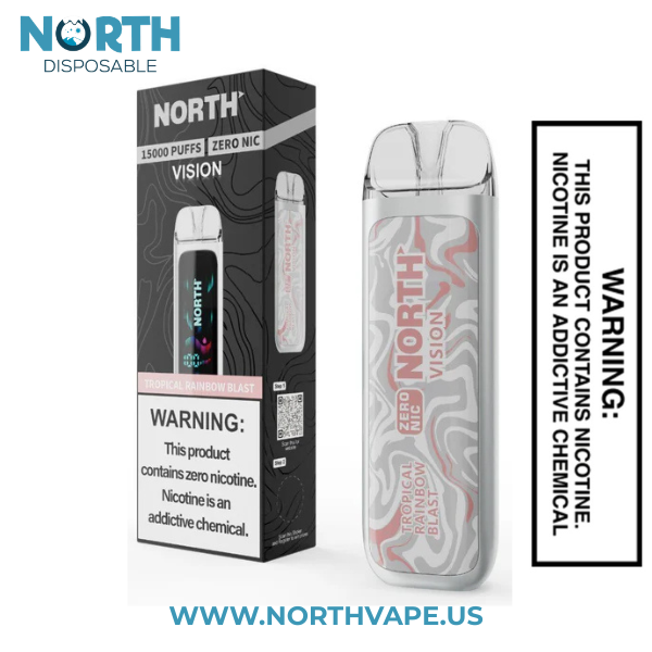 Tropical Rainbow Blast North Vision Zero Nicotine 15k