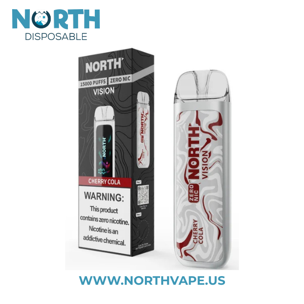 Cherry Cola North Vision Zero Nicotine 15k Disposable Vape 2 Cherry Cola North Vision Zero Nicotine 15k Disposable Vape