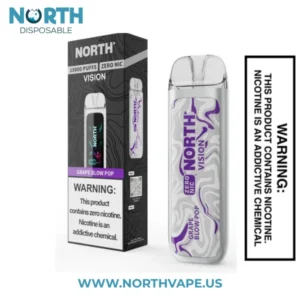 Grape Blow Pop North Vision Zero Nicotine 15k Disposable Vape