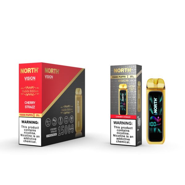 CHERRY STRAZZ NORTH VISION HABIBI EDITION 5% DISPOSABLE (75ML) 15K PUFFS