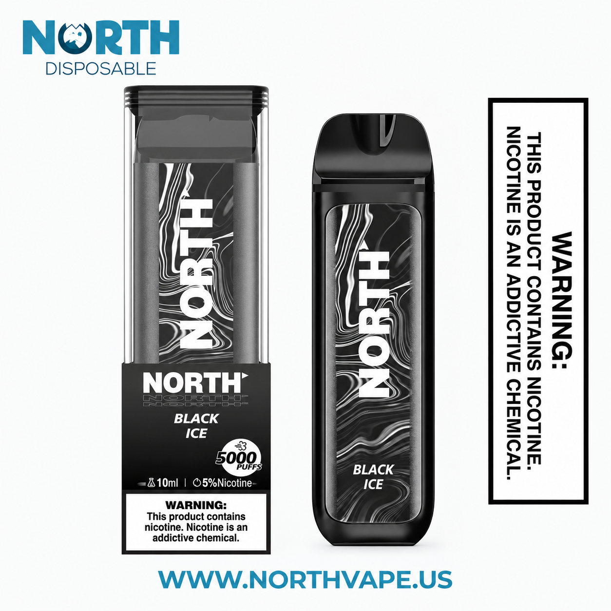 Black Ice North 5000 Puffs Disposable Vape -10mL 1 Black Ice North 5000