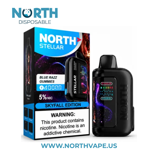 Blue Razz North Stellar Skyfall Edition 40K Puffs 2 Blue Razz North Stellar Skyfall Edition 40K Puffs