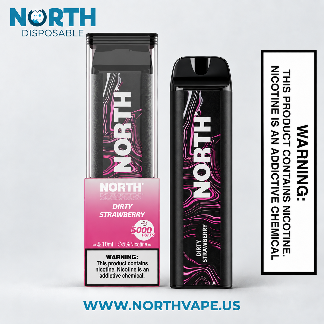 Dirty Strawberry North 5000 Puffs Disposable Vape -10mL 1 Dirty Strawberry North 5000