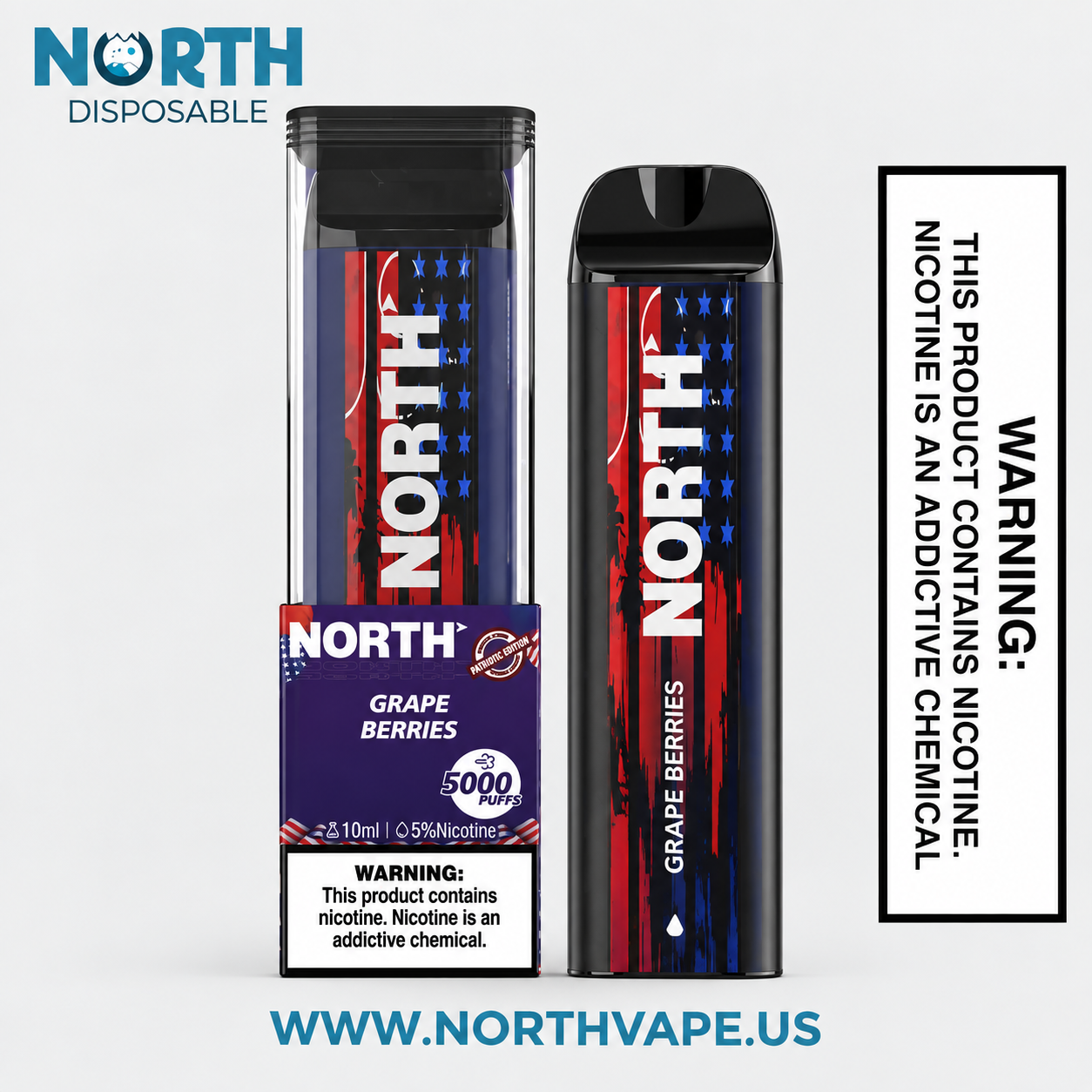 Grape Berries North 5000 Puffs Disposable Vape 1 Grape Berries North 5000 Puffs Disposable Vape