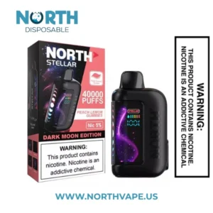 PeachLemonGummiesNorthStellarDarkMoonEditionDisposableVape 5 Nic
