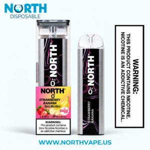 Strawberry Banana North 5000 Puffs Zero Nicotine
